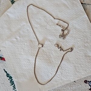 Beautiful created diamond quartz necklace